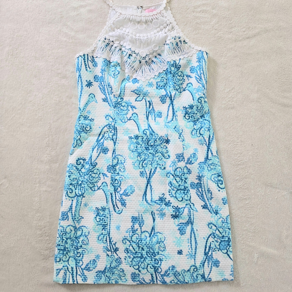 Lilly Pulitzer Size 6 White Dress with Intricate Lace